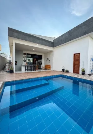 Imagem Casa em Alto Padrão, no condomínio Reserva do Parque , com 3 suítes, semi-mobiliada, climatizada e piscina , aceita financiamento bancário