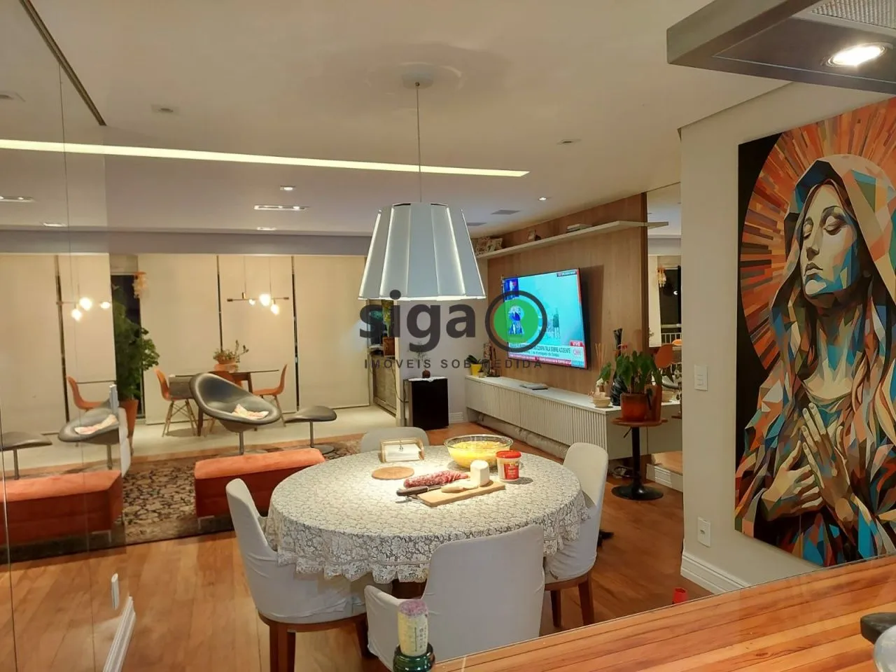 Imagem Apartamento para venda com duas suites, ambientes integrados, duas vagas de garagem e lazer completo