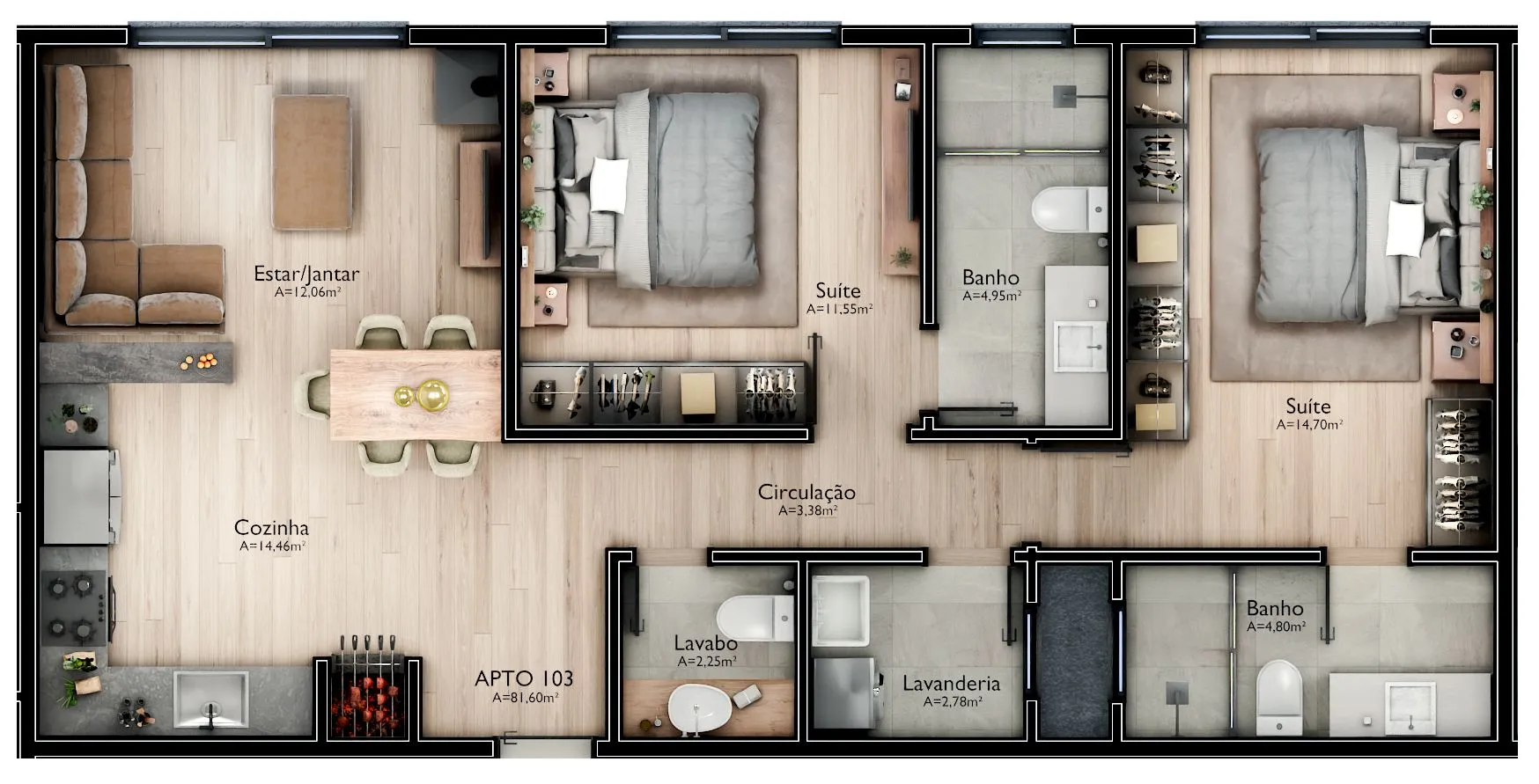 Imagem Apartamento à venda em Gramado, Mato Queimado, com 1 quarto, 56.17m2
