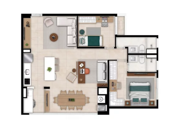 Imagem THINK TANABI - Apto de 60m², em excelente localização do bairro da Água Branca!!