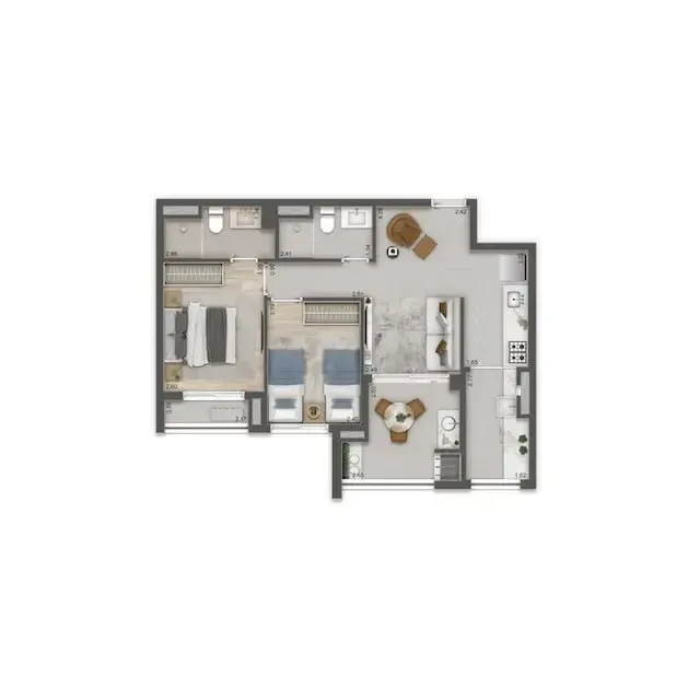 Imagem Apartamento com 2 Quartos à Venda, 65 m² em Vila Pirajussara - São Paulo