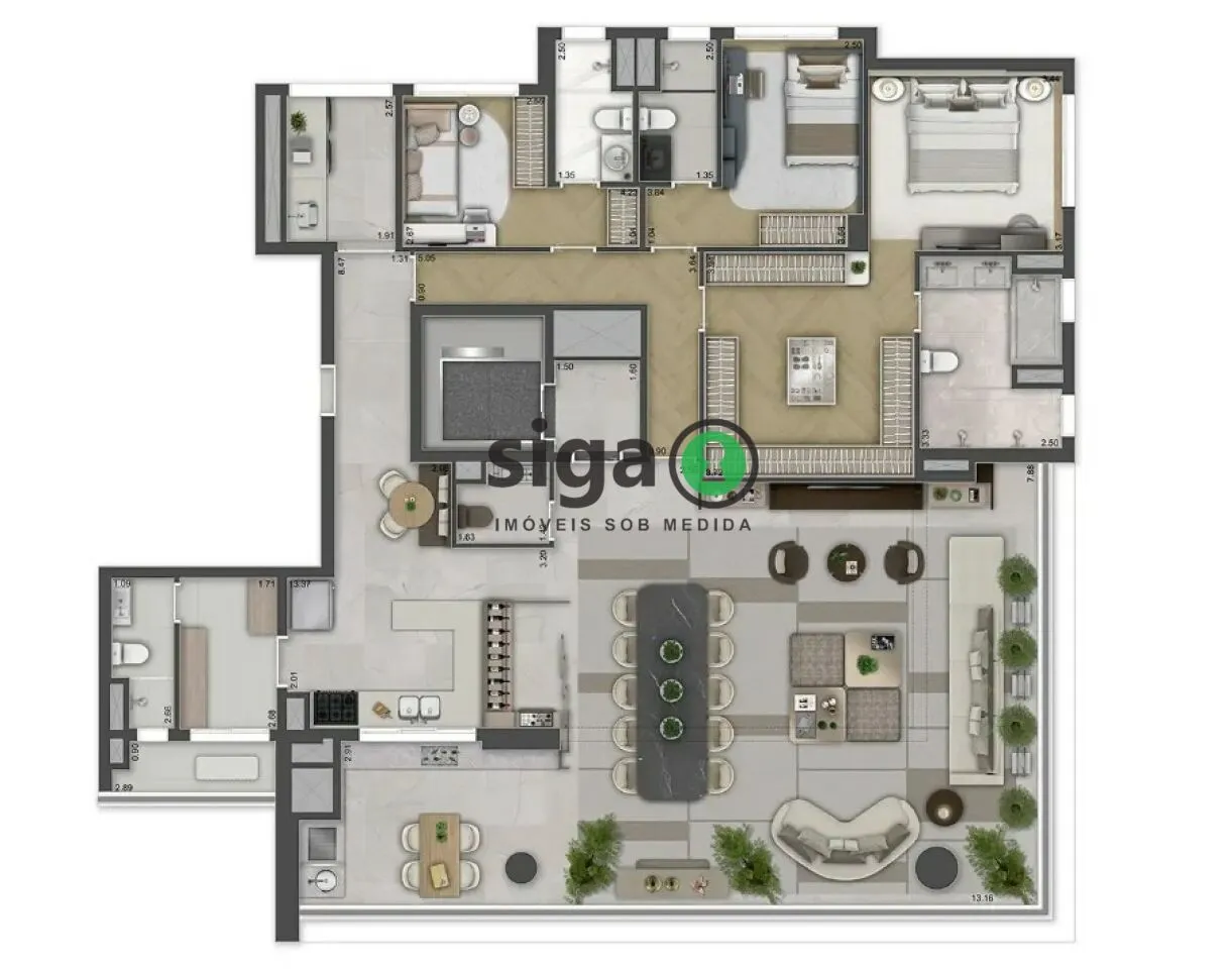 Imagem Apartamento para venda no Brooklin 4 suítes, São Paulo - SP
