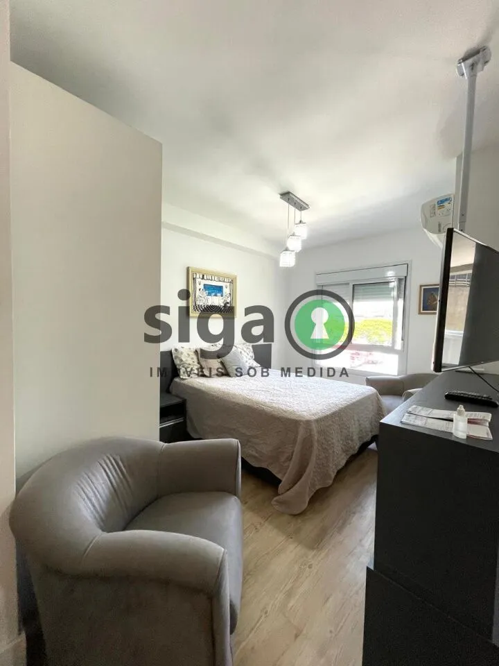 Imagem Apto com 45,51m², Mobiliado, em Pinheiros à venda, 1 quarto e 1 vaga