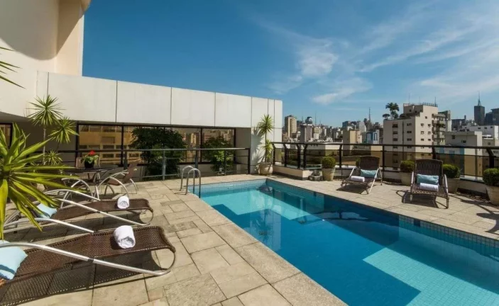 Imagem Flat disponível para locação no Transamerica Executive Jardins, com 50m², 1 dormitórios e 1 vaga