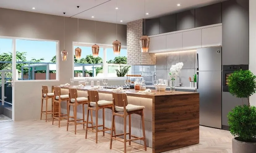 Imagem Apartamento Compacto Premium 39m² no Reserva Carvalho Residencial com 1 Dormitório Suíte