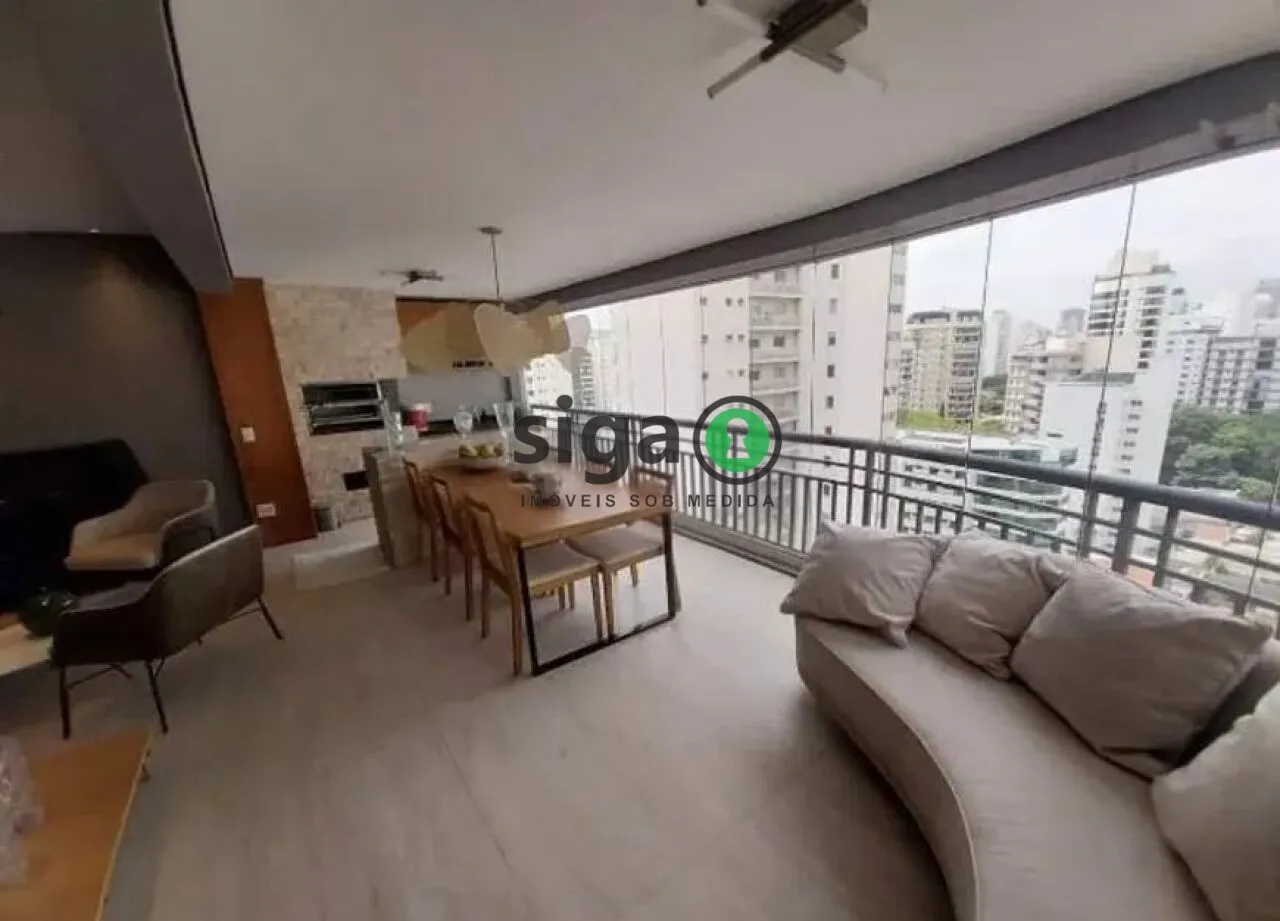 Imagem Apartamento à venda no Brooklin | 135m² | 3 suítes | Varanda gourmet envidraçada | Lazer completo |