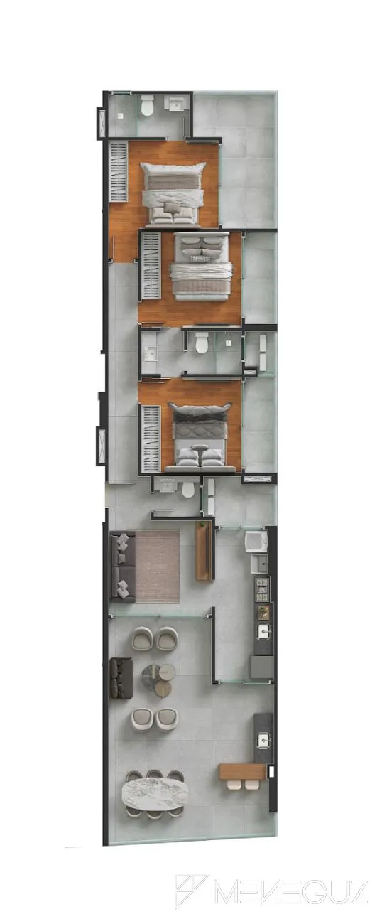 Imagem Residencial Versatto - Empreendimento de alto padrão de acabamento, com apartamentos de 2 e 3 quartos e lazer completo na cobertura