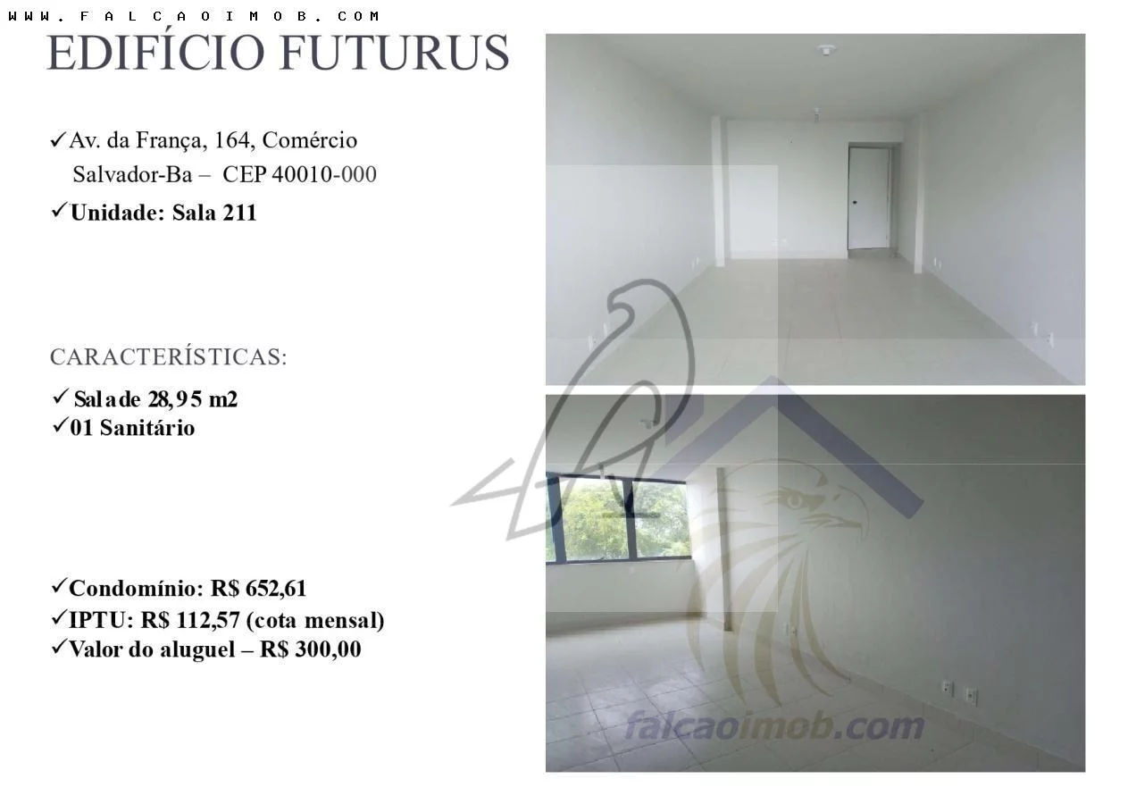 Imagem Sala Comercial para Locação em Salvador / BA no bairro Comércio