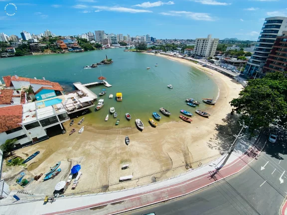 Imagem Apartamento a venda na praia do morro frente para o mar, 3 quartos sendo uma suite, todos eles em porcelanato. com 02 vagas de garagem.