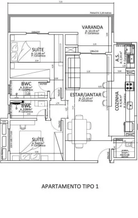 Imagem APARTAMENTO 2 QUARTOS A VENDA - FAZENDA - ITAJAI/SC