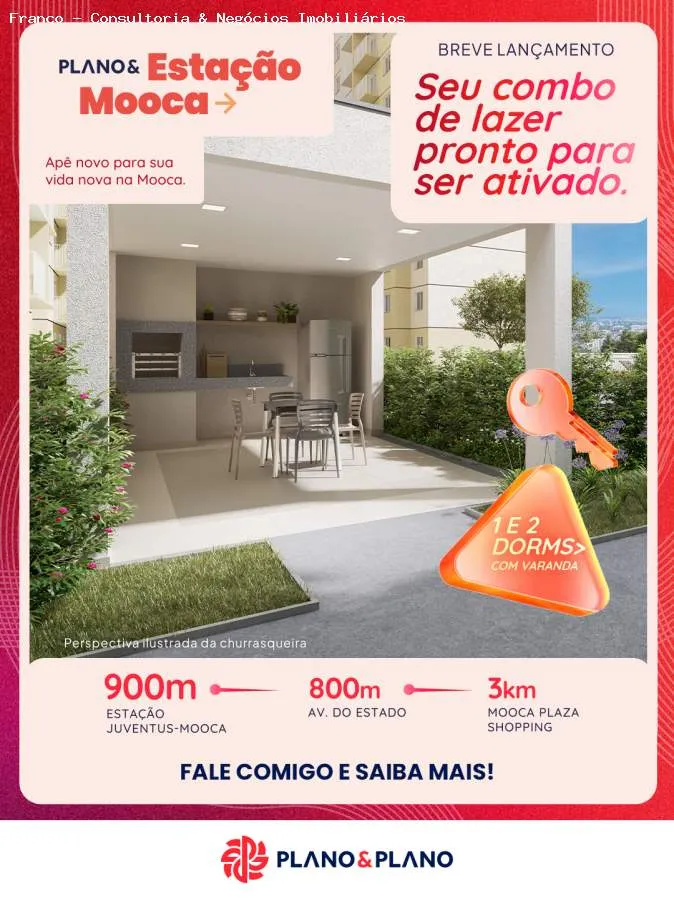Imagem Apartamento para Venda em São Paulo, Mooca, 1 dormitório, 1 banheiro