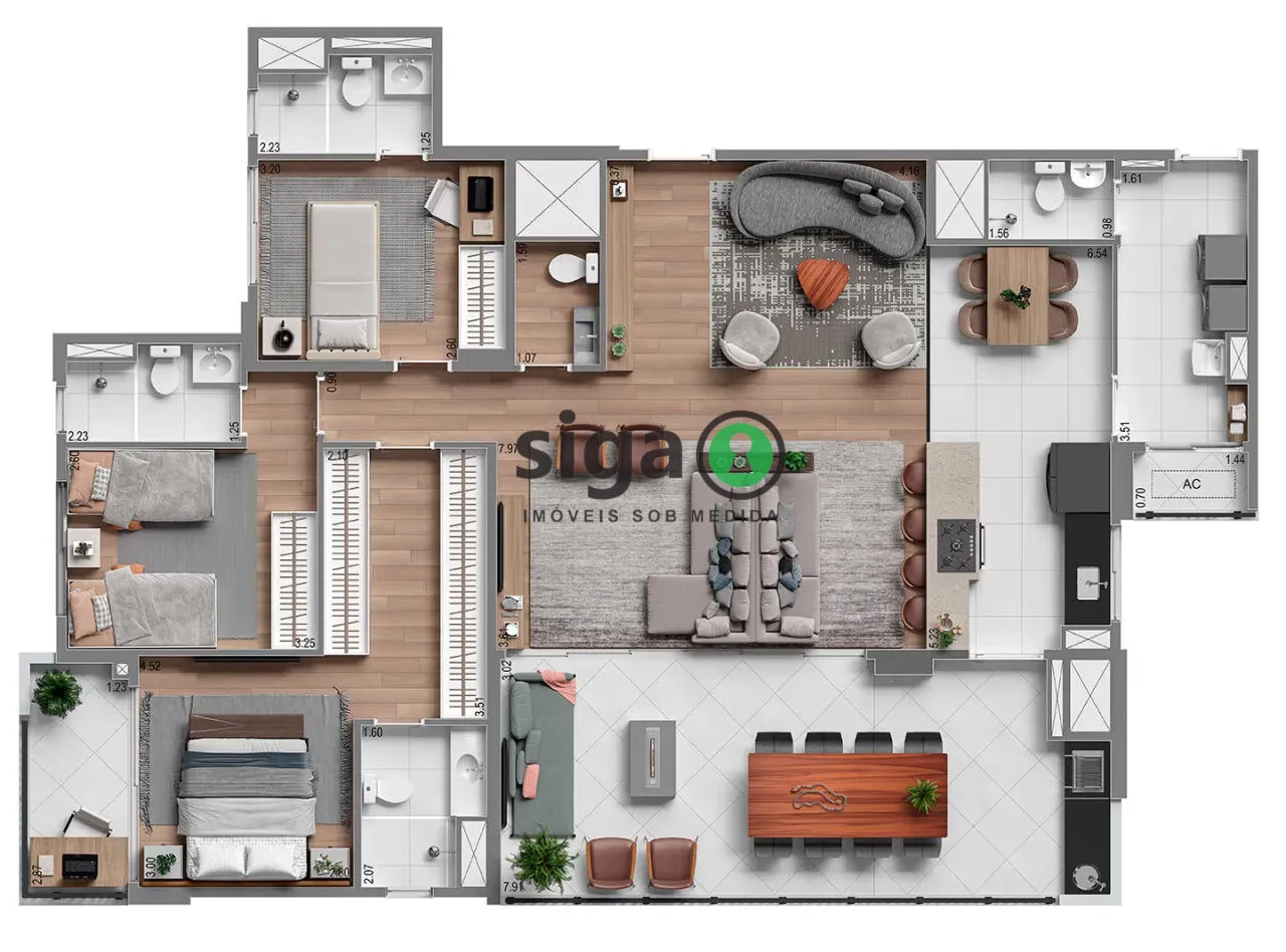 Imagem Apartamento com 4 dormitórios e 3 vagas na Vila Andrade