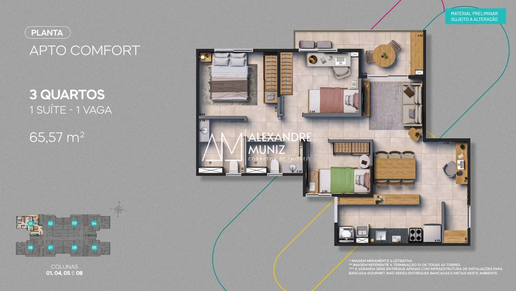 Imagem Mood Boulevard, apartamentos no Presidente Kennedy. 2 e 3 quartos.