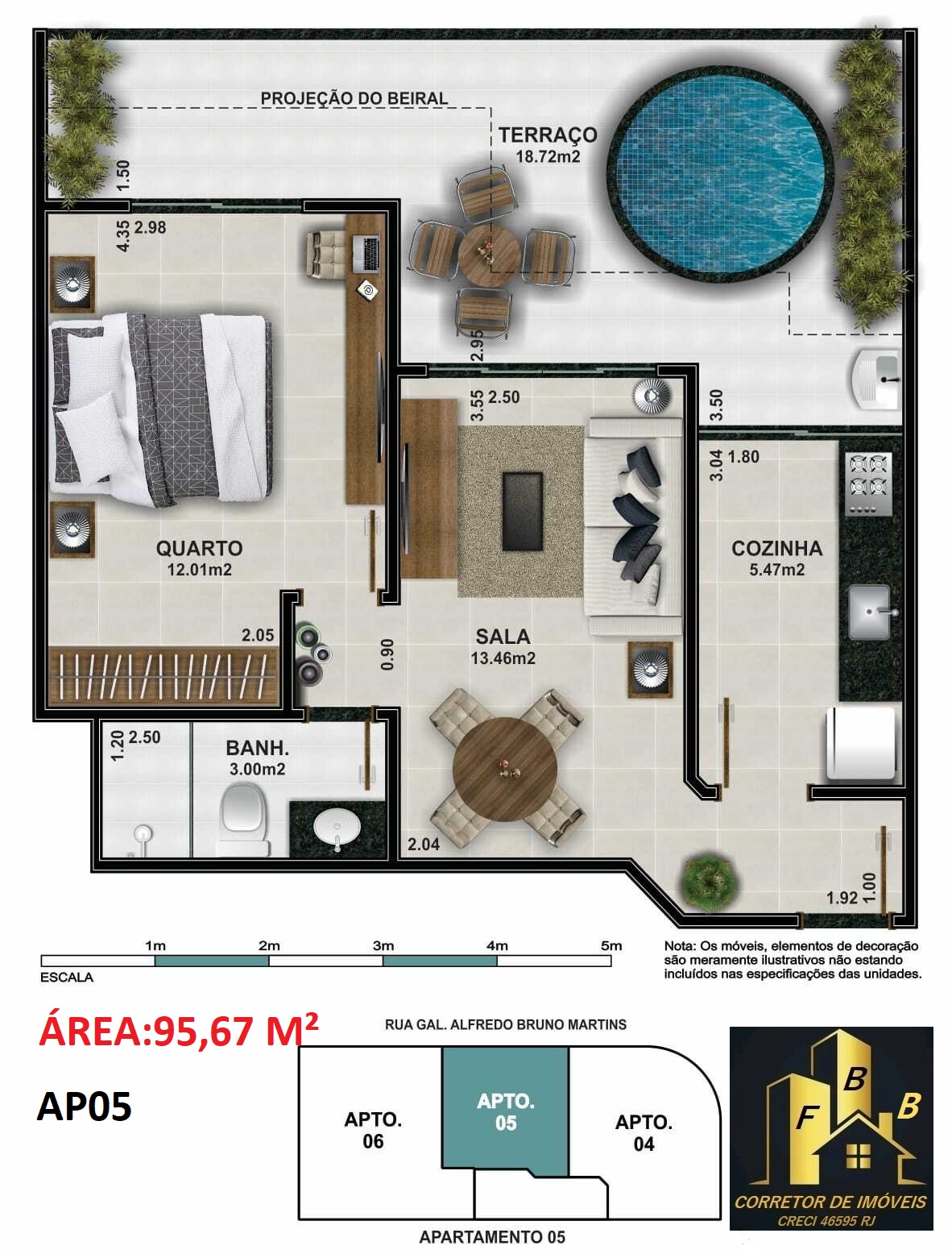 Imagem Apartamento com 1 Quarto à Venda, 96 metros em Braga - Cabo Frio