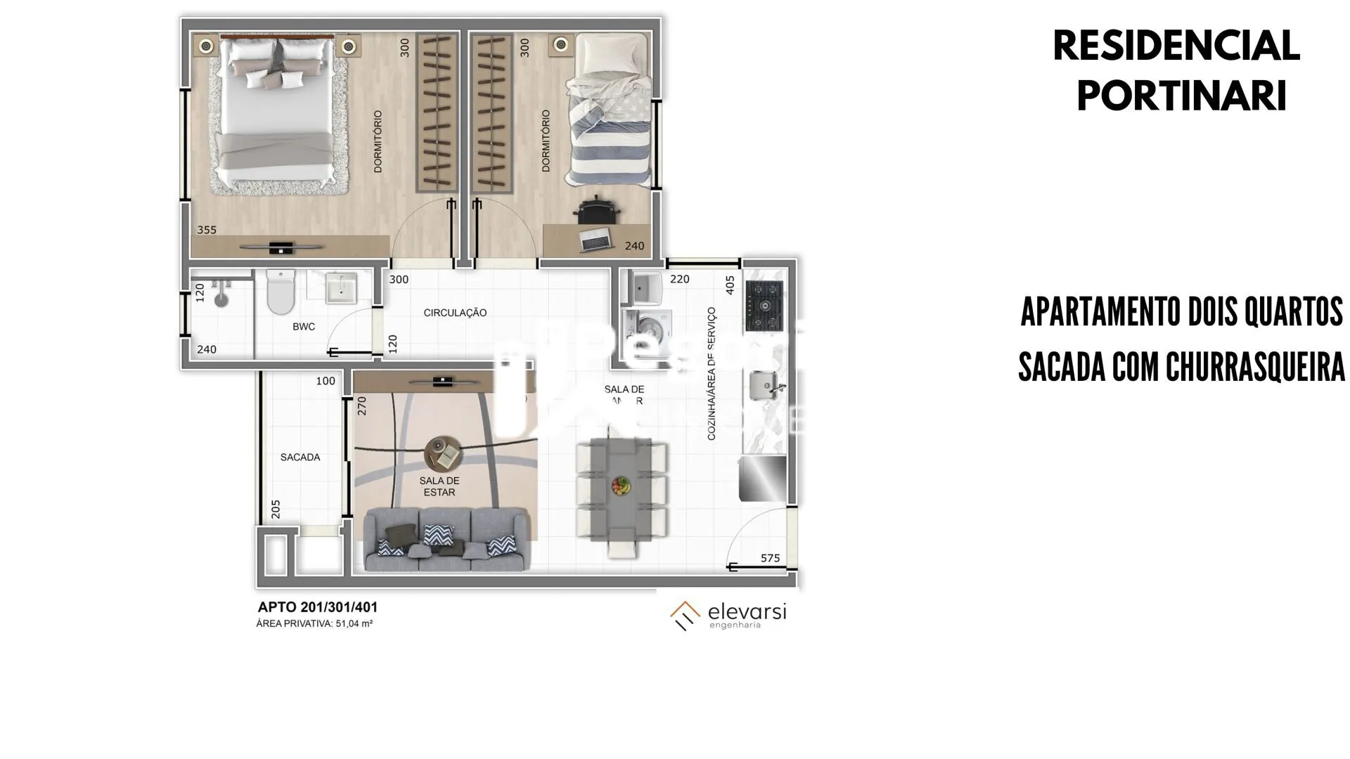 Imagem Apartamento à venda em Pinhais, Estância Pinhais, com 3 quartos, 47,82m²