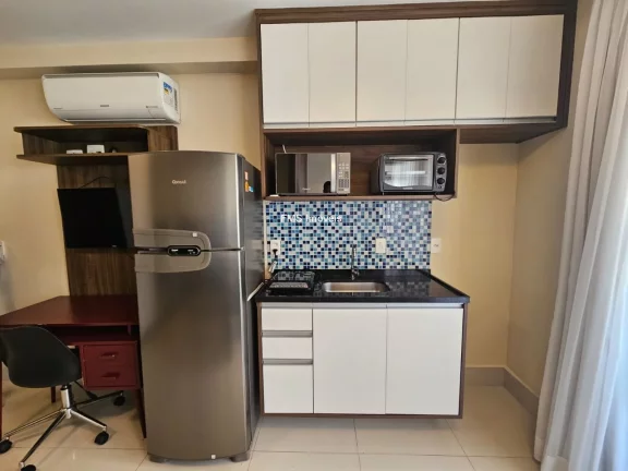Imagem Apartamento para locação na Vila Olímpia com 1 quarto, 1 sala, 1 banheiro, 1 vaga, 32m² de área.