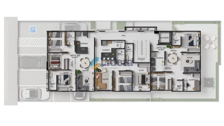 Imagem Apto á venda - 3 Quartos - 1 suítes -62m² - Bessa, João Pessoa/PB