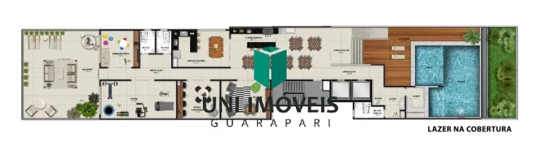 Imagem Apartamento à venda com área de lazer completa em Guarapari ? 2 quartos com área externa e 2 vagas!