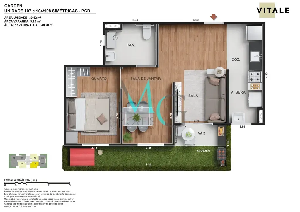 Imagem Apartamento à venda 2 Quartos 1 Vaga 41.59M² Vila Kosmos Rio de Janeiro - RJ | Vitale Carioca