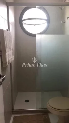 Imagem Flat disponível para locação no Condomínio Edifício Espaço Alpha, com 56m², 2 dormitórios e 1 vaga de garagem