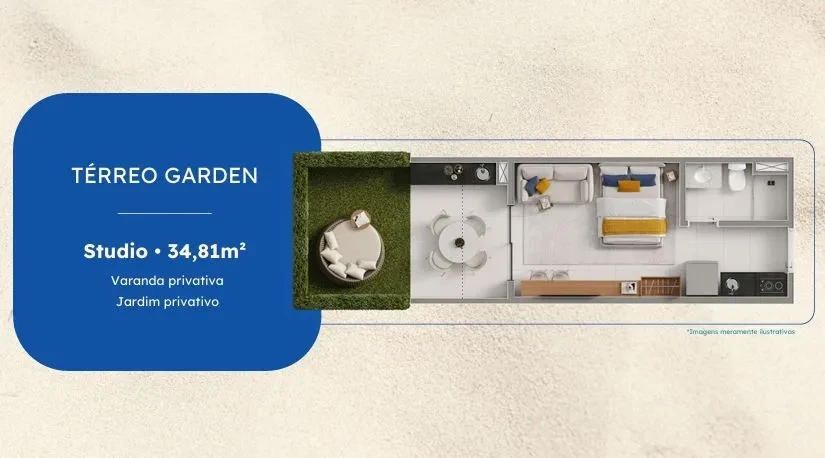 Imagem Flat com 1 Quarto à Venda, 24 m² em Tamandaré - Tamandaré