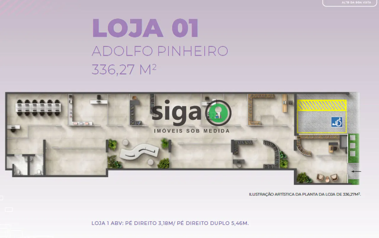 Imagem Loja Comercial 336 m² ao lado do metrô da linha Lilás l Oportunidade Incrível