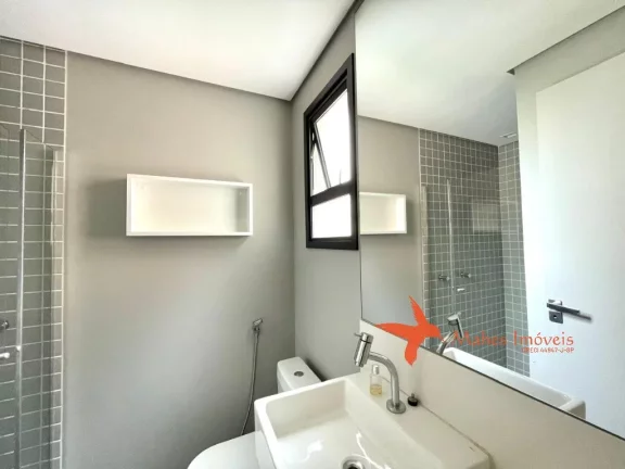 Imagem Apartamento para locação em Pinheiros, São Paulo-SP: 1 quarto, 1 suíte, 1 sala integrada, 1 banheiro, 1 vaga e 33m². Venha conhecer!