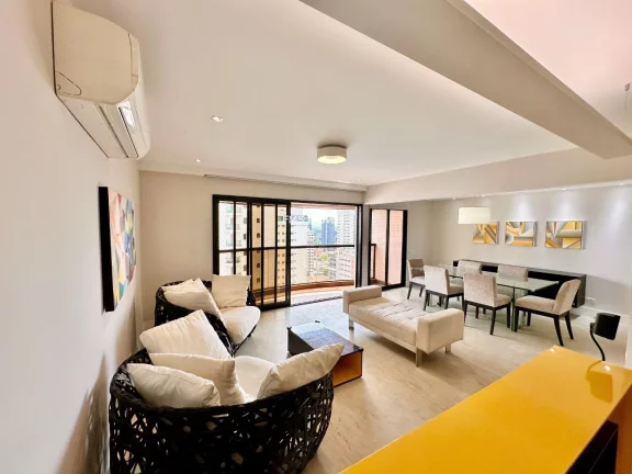 Foto do imóvel Excelente Oportunidade: Apartamento de Luxo à Venda em Indianópolis, São Paulo-SP - 2 Quartos, 2 Suítes, 3 Salas, 4 Banheiros, 3 Vagas - 150m².