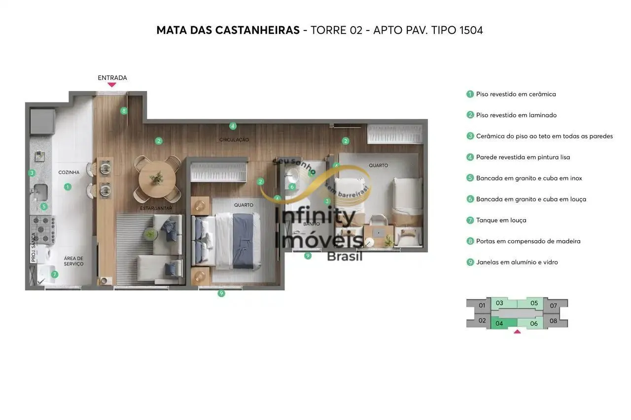 Imagem MATA DAS CASTANHEIRAS - Apartamento à venda no bairro Perobas - Contagem/MG