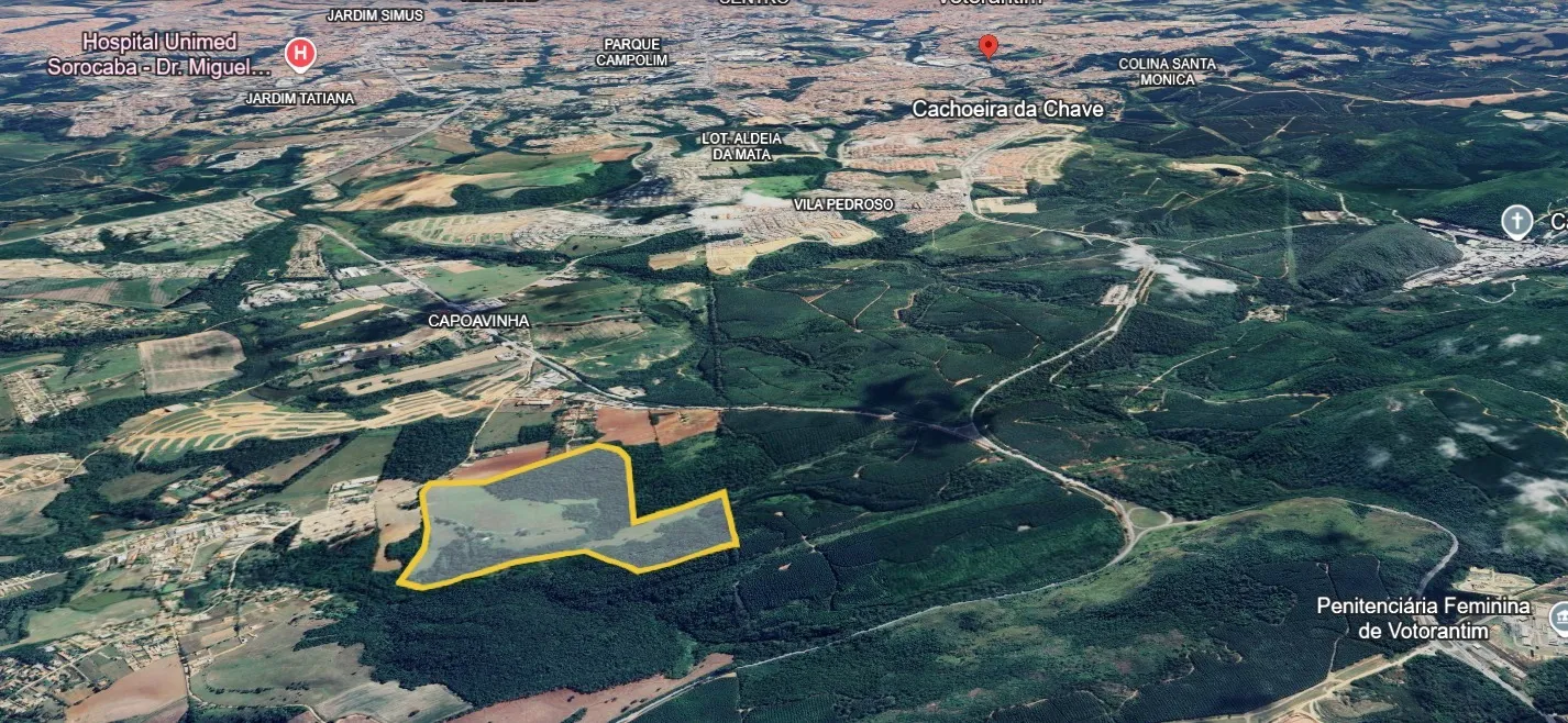 Imagem Área total Votorantim. 500.200m² - Valor de Mercado R$ 32.500.000 / R$ 65,00 o M²