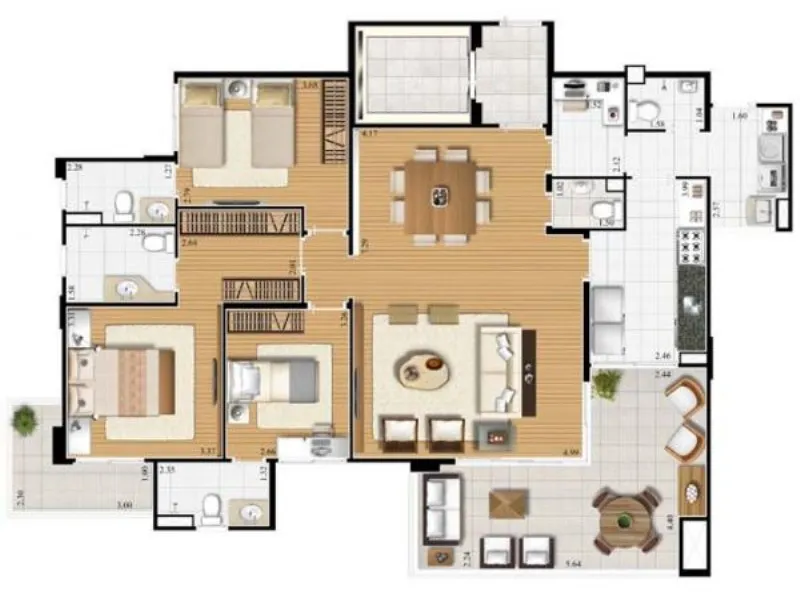 Imagem Condomínio Novo Jardim Family Resort, apartamento 4 quartos em Bairro Jardim Santo André sp