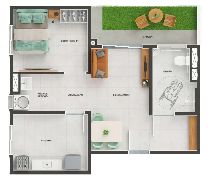 Imagem Apartamento à venda no bairro Residencial Porto Seguro - Goiânia/GO