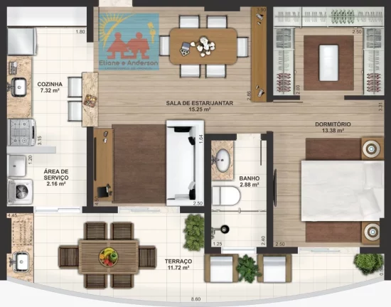 Imagem Apartamento com 2 dorms, Caiçara, Praia Grande - R$ 326 mil, Cod: 1027