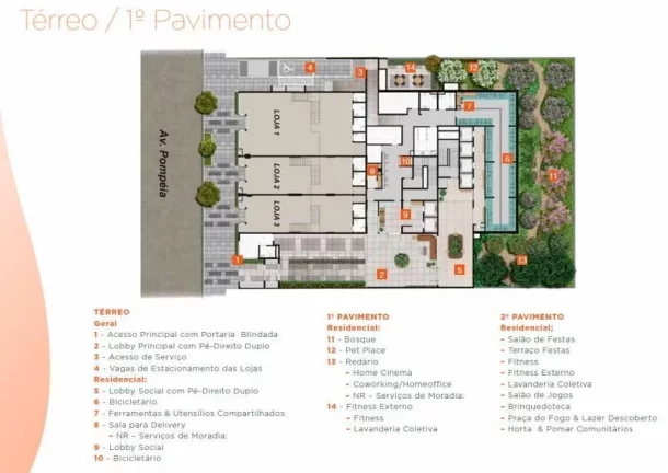Imagem VIVA BENX POMPÉIA - Apto de 40m² com lazer completo, a 5 minutos do Allianz Parque!