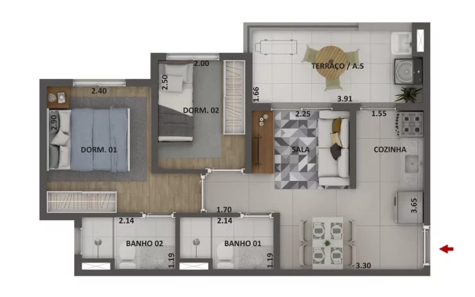 Imagem MÉRITO BARRA FUNDA - CURY - Apto 34m², ótima localização, próximo ao Terminal Palmeiras-Barra Funda!!