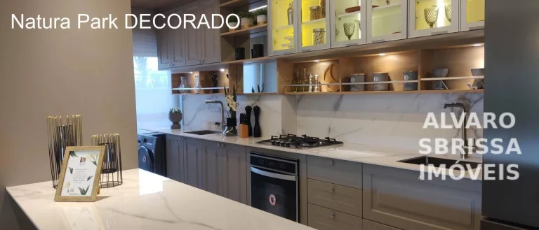 Imagem Apartamento com 3 dormitórios sendo uma suíte em condomínio park, cercado de vegetação, lagos, peixes, locais agradáveis para relaxar e área de lazer