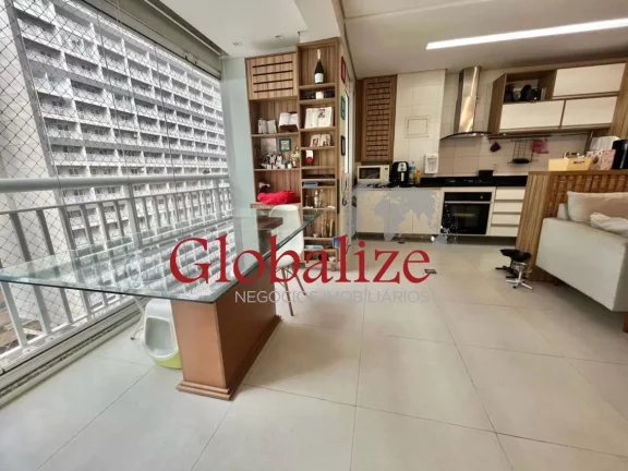 Imagem Apartamento à venda com 50m², 1 quarto, varanda, planejados, piscina, churrasqueira por R$ 380.000,00 na Vila Mathias em Santos