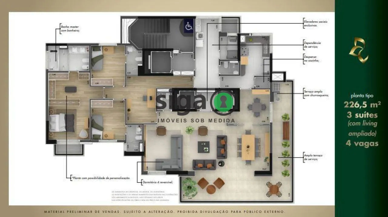 Imagem Apartamento para venda no Jardins, São Paulo - SP