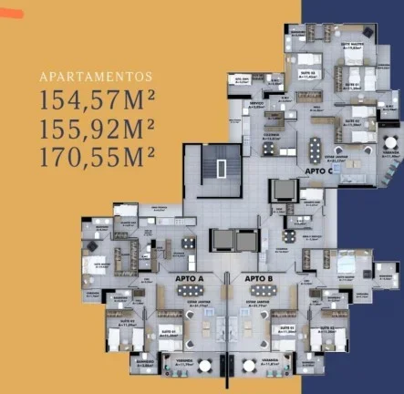 Imagem Apartamento 3 dormitórios para Venda em Teresina, Jóquei, 4 dormitórios, 3 suítes, 4 banheiros, 2 vagas