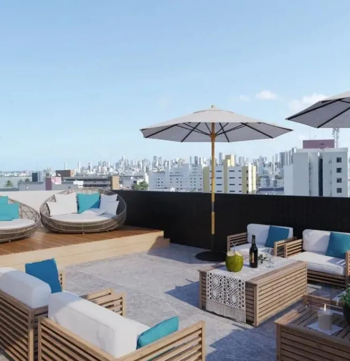 Imagem Apartamento moderno a 200m da praia, com 2 quartos, lazer completo e rooftop com piscina em Ponta de Campina.