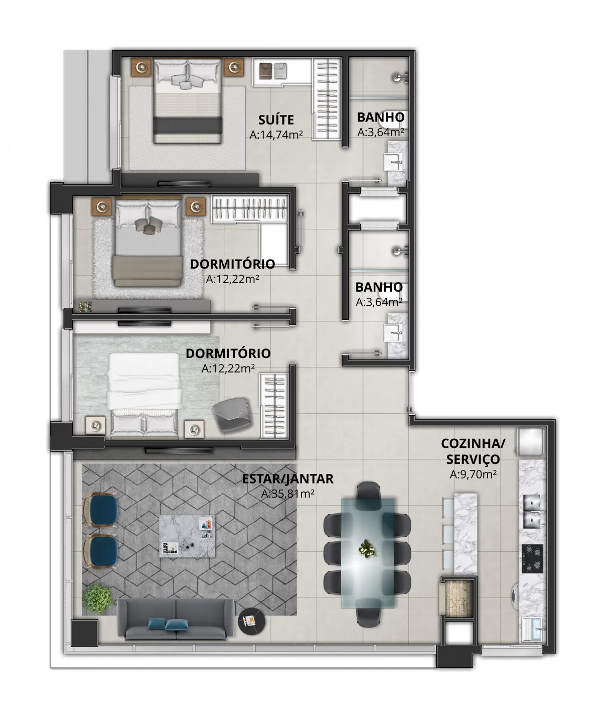 Imagem Apartamento à venda em Torres, Centro, com 2 quartos, 90.15m2