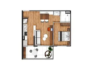 Imagem Apartamento à venda com 2 quartos em Morumbi São Paulo, condomínio Mob Morumbi São Paulo, comprar apartamento no Morumbi, São Paulo, apartamento na zs