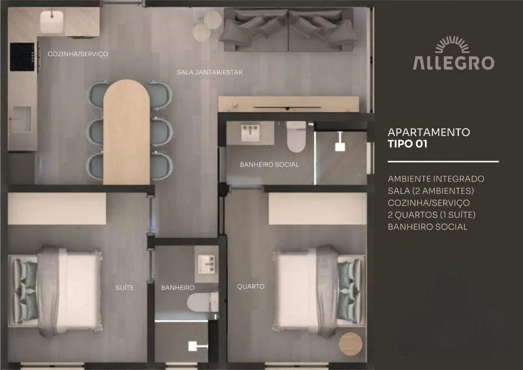 Imagem Apartamento Garden à venda, 56 m² por R$ 489.997,00 - Bancários - João Pessoa/PB
