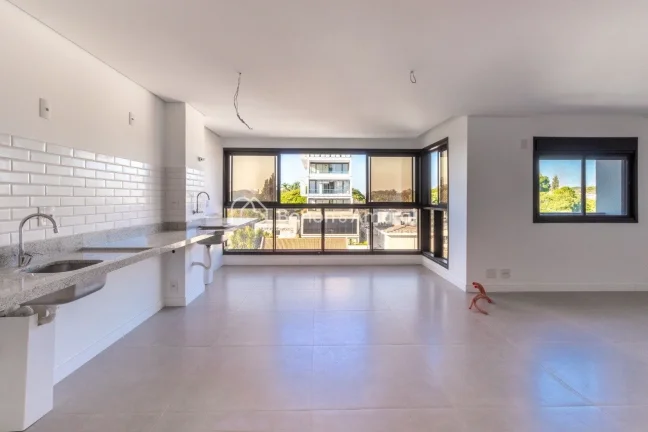 Imagem Apartamento com 1 dormitório suíte, lavabo, sala de jantar, sala de estar, cozinha, área de servi...