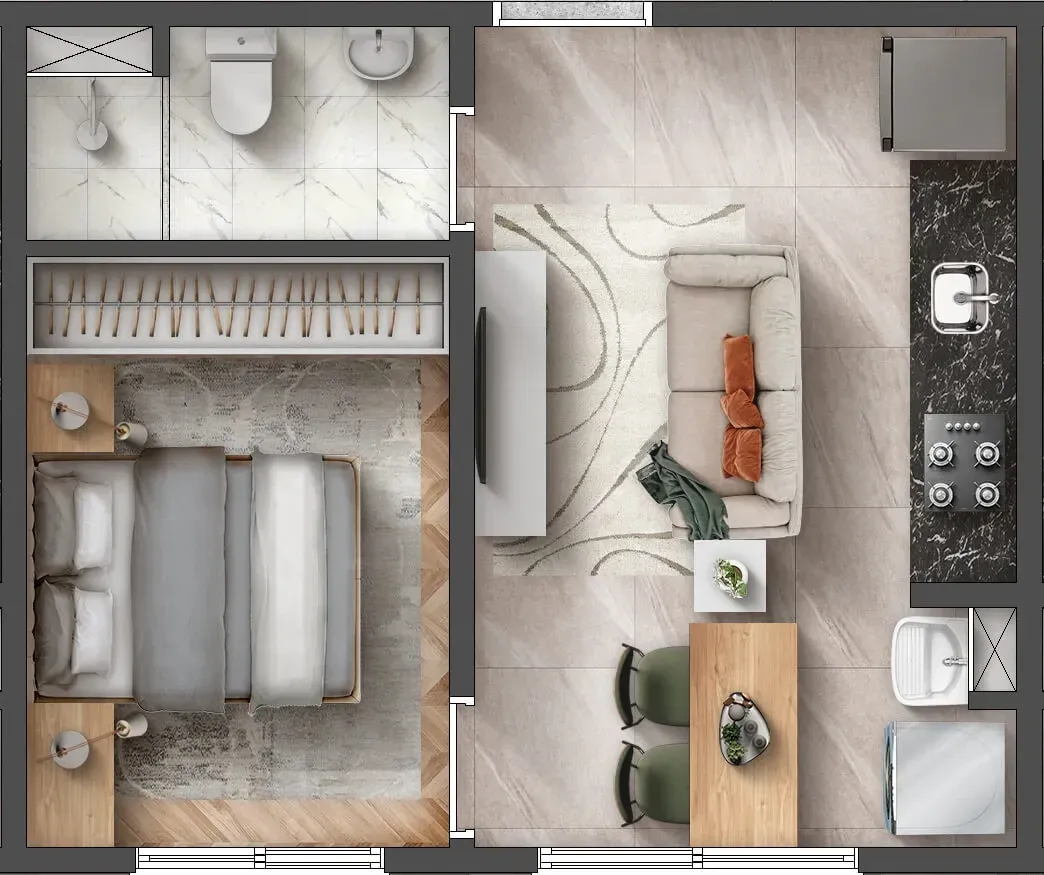 Imagem Apartamento com 1 Quarto à Venda, 27 m² em Presidente Altino - Osasco