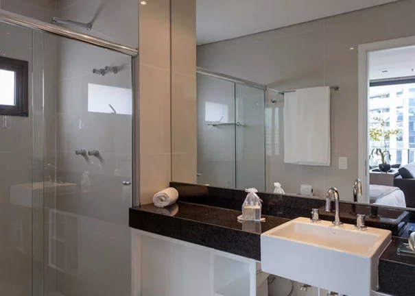 Imagem Flat para aluguel possui 35 metros quadrados com 1 quarto em Vila Olímpia
