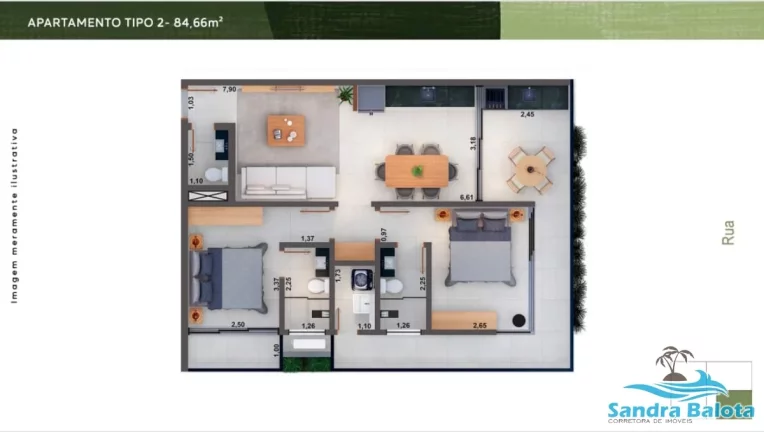 Imagem Apartamentos com 2 suítes e 1 lavabo/Itaguá