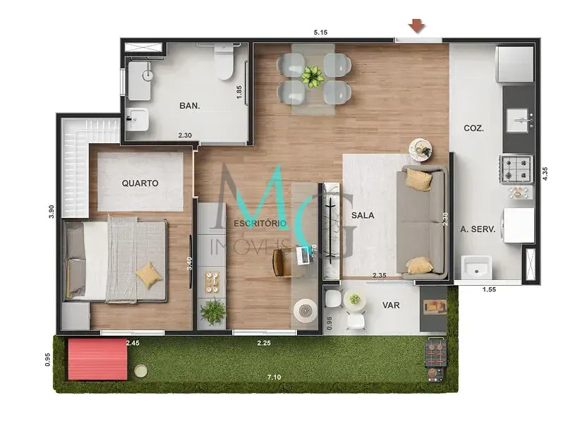 Imagem Apartamento à venda 2 Quartos 1 Suite 1 Vaga 50.8M² Irajá Rio de Janeiro - RJ | Vitale Sky
