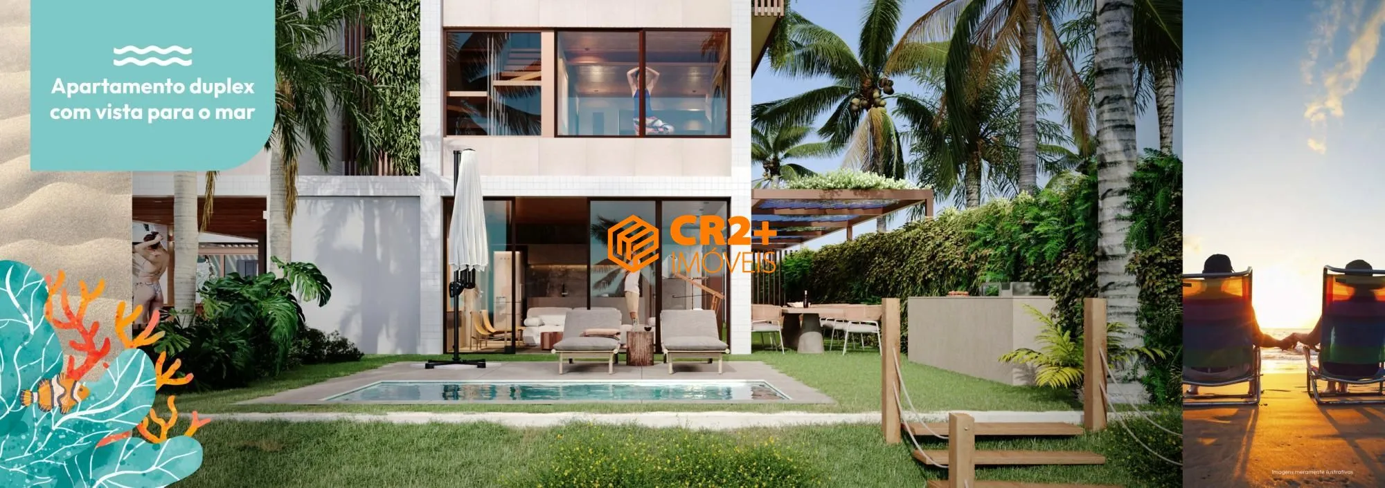 Imagem Vendoa apartameto duplex Pé na areia em Porto de Galinhas.