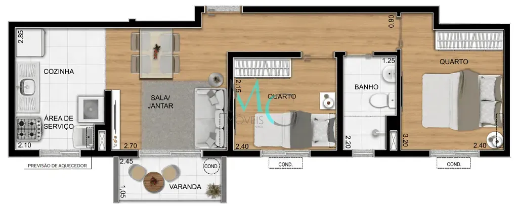 Imagem Apartamento à venda 1 Quarto 1 Vaga 33.03M² Todos os Santos Rio de Janeiro - RJ | Urb Sole